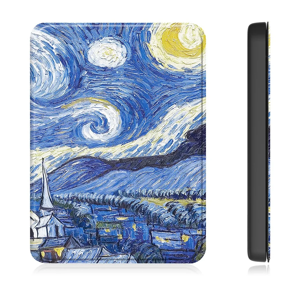 Kindle Paperwhite 2024 7インチ用スマートケース PUレザーフリップ