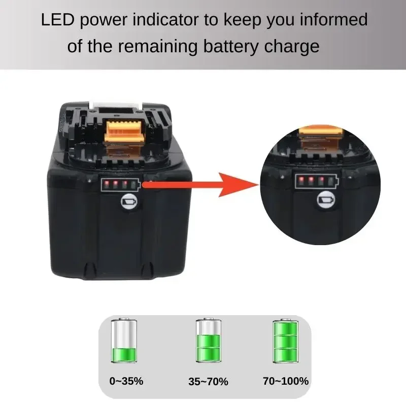 BL1860 For Makita 18V Battery 12000mAh  Power Tools Li-ion Replacement LXT BL1850 BL1840 for 18 V Screwdriver with BMS