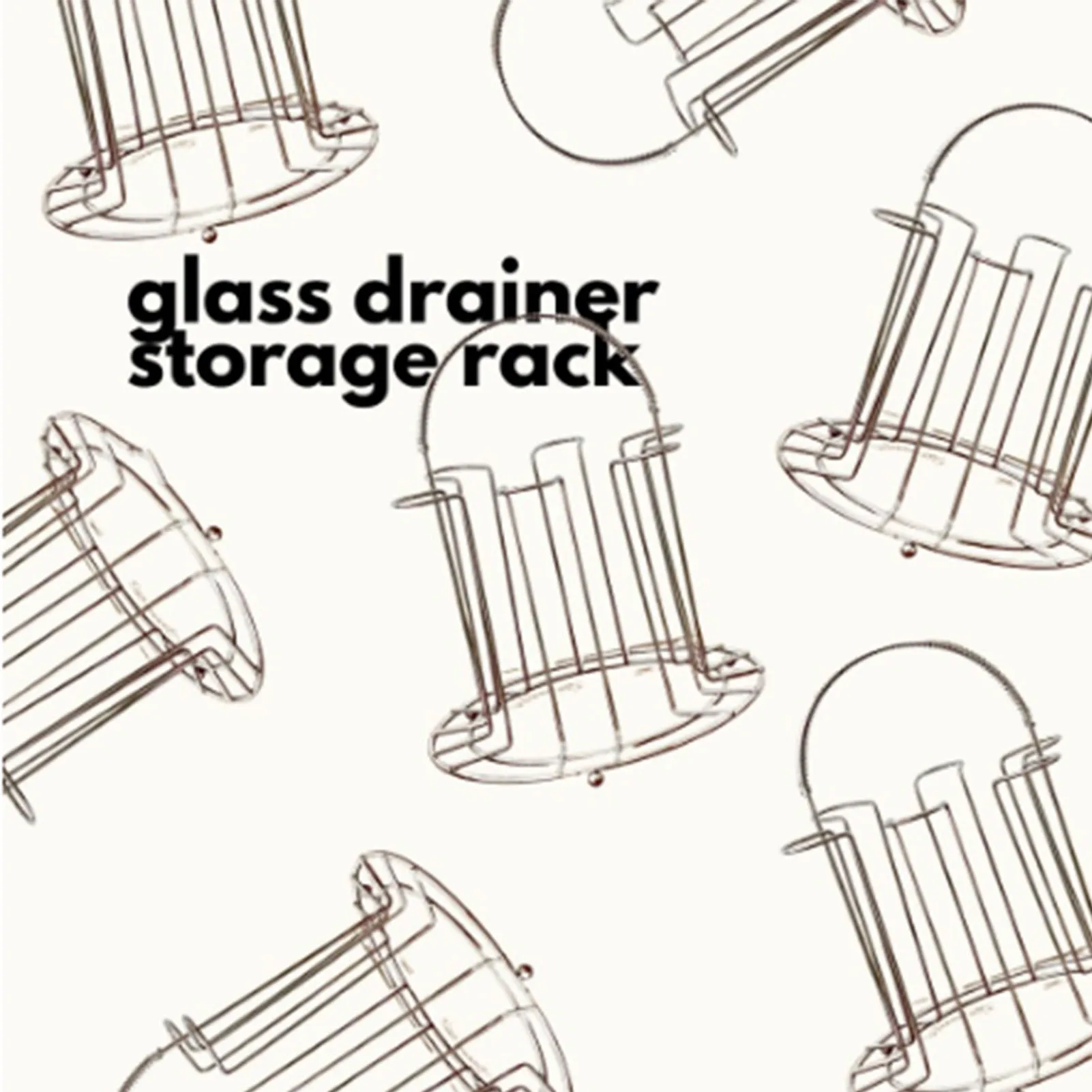 استنزاف كأس تخزين الرف كوب ماء زجاجي قوس الفولاذ المقاوم للصدأ المنزلية استنزاف كأس تخزين حامل #3