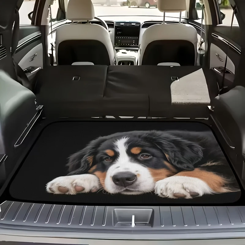 VIKAMA Bernese Mountain Dog Trunk Mat Stain Resistant Non Slip Universal Boot Liner Pet Car Decor