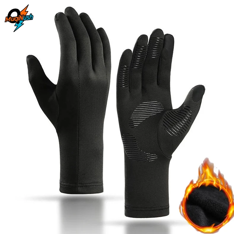 

MuqiNush Liner Glove for Men and Women, Thin & Lightweight Cold Weather Liners Gloves Touch Screen Anti-Slip Proof Winter Warmth