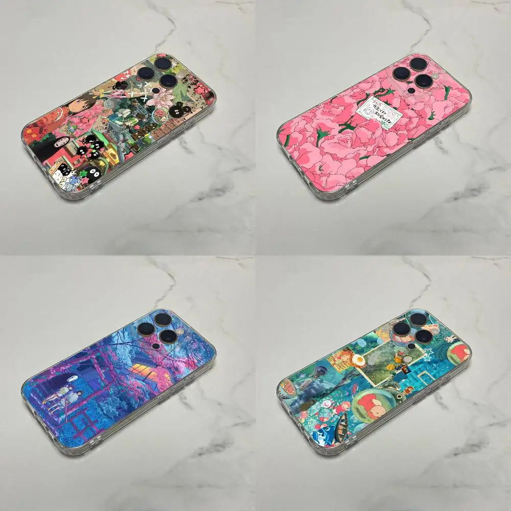 

S-Spiriteds Flower Cool A-Away Phone Case For iPhone 16,15,14,13,12,11 Plus,Pro,Max,XR,XS,Plus,E,SE4,Mini Transparent Cover