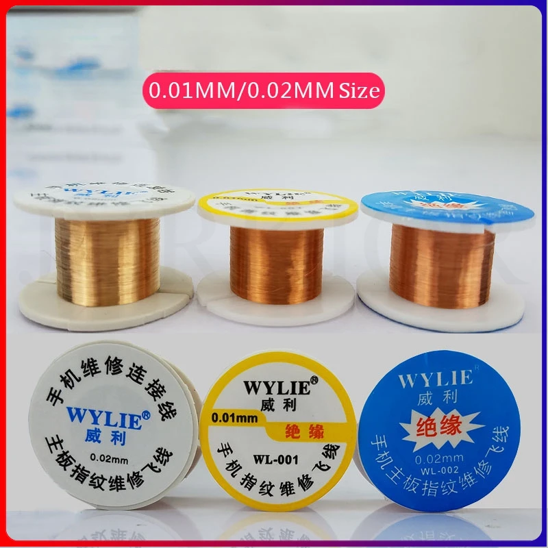 Jyrkior Super Thin Fly Line Copper Soldering Jump Wire For iPhone Logic Board Motherboard Spot Welding Fingerprint Repair Tools