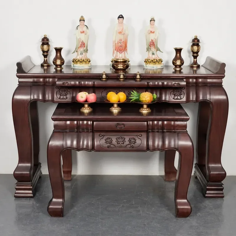 Solid Wood Incense Table Household Buddha Altar Modern Chinese Style High End Zhongtang Gongtai for Home Decor