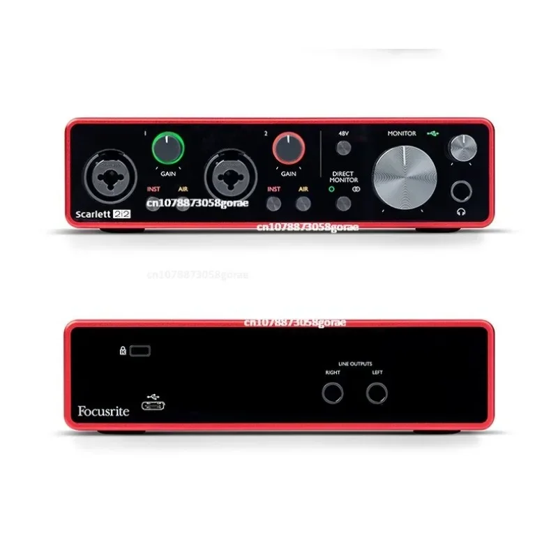 Focrite Scarlett 2i2 (3rd gen) interface external USB sound card recording guitar audio headphone amplifier mic preamp