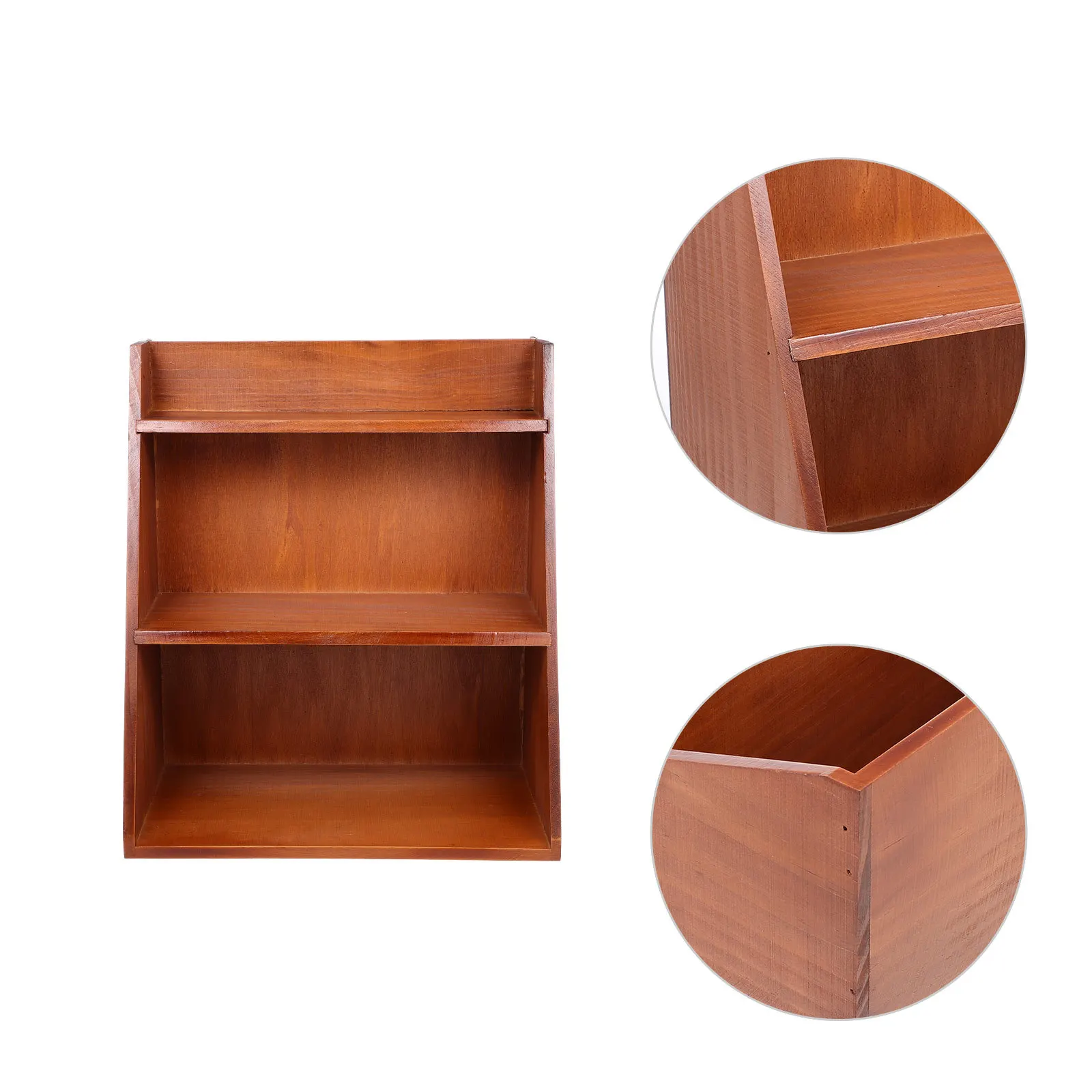 3-Tier Multi-Layer Wooden Multi-Layer Rack Desk Organizer For Home Office Sundries Storage Shelf Wooden Storage Holder