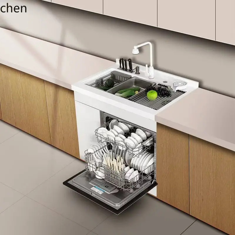 

ZML Sink Dishwasher Integrated Disinfection Dishwasher Large Capacity Hot Air Drying Integrated Dishwasher