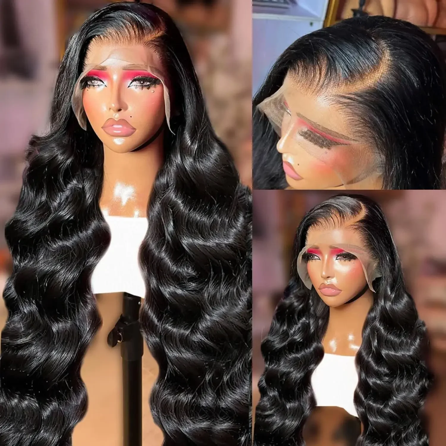

13x6 HD Transparent Lace Frontal Brazilian Human Hair Wigs For Women 13x4 Brazilian Body Wave Lace Frontal Wig With Baby Hair