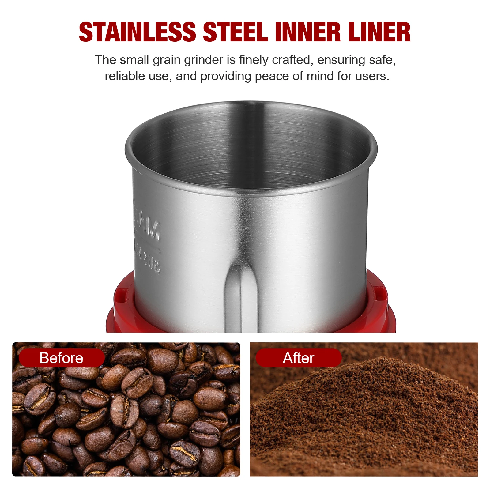 

Electric Coffee Electric Coffee Bean Grinder For Kitchen Compact Efficient Cleaning Portable Mill Machine Home Use