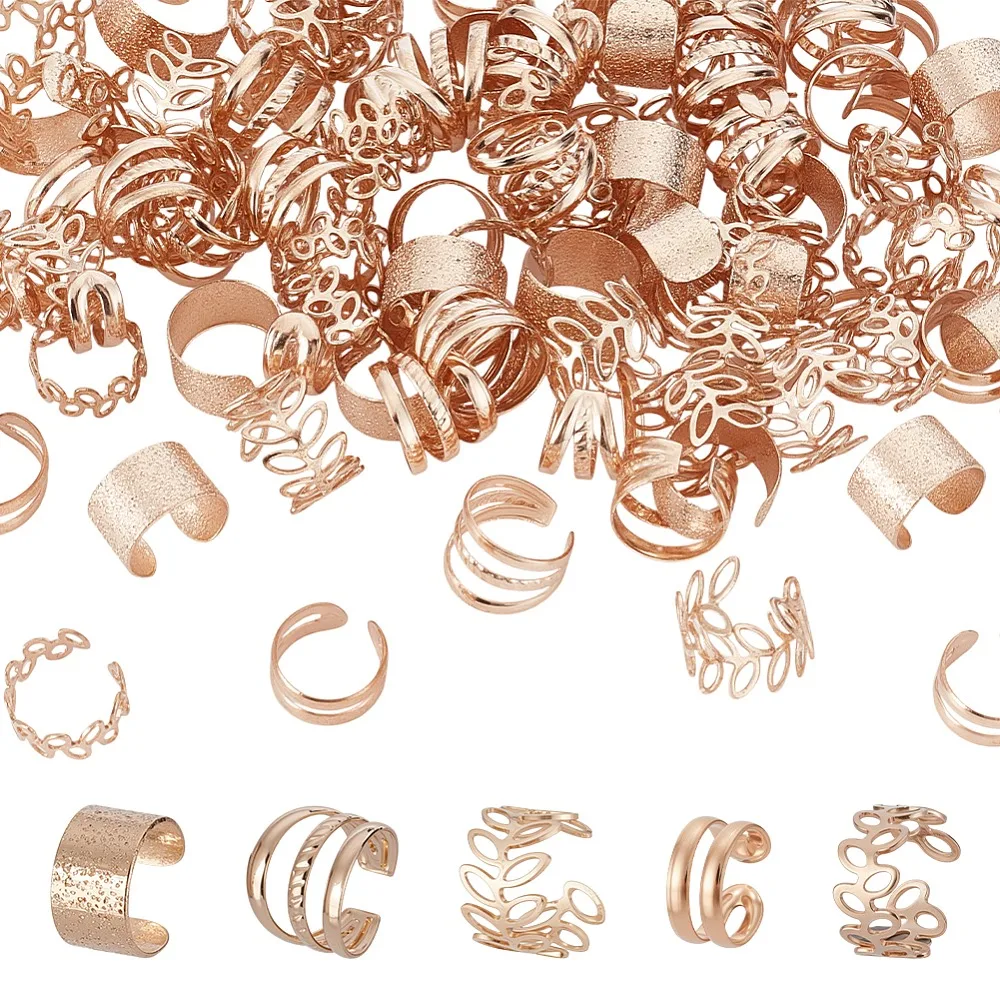 100-pecas-5-estilos-decoracao-de-cabelo-em-ferro-formato-c-dourado-claro-10~115x5~95mm-20-pecas-estilo
