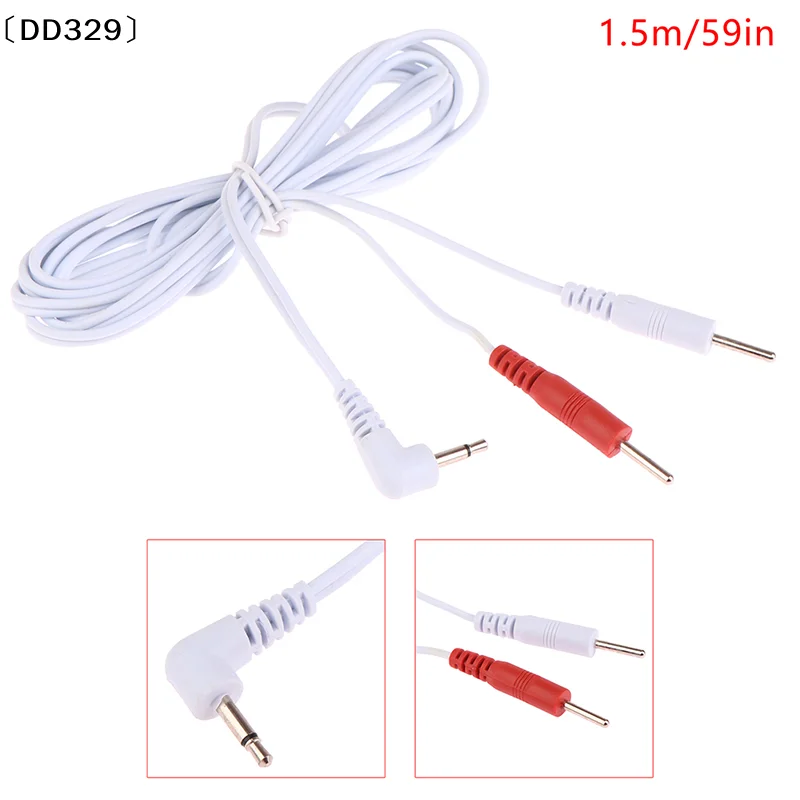 2.5mm Electrotherapy Electrode Lead Electric Shock Wires Cable For Tens Massager Connection Cable Massage 1.5m〔DD329〕