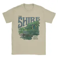 Camiseta The Shire L-Lords Of The R-Rings para hombre, camiseta informal de algodón puro, camiseta de manga corta con cuello redondo, ropa estampada