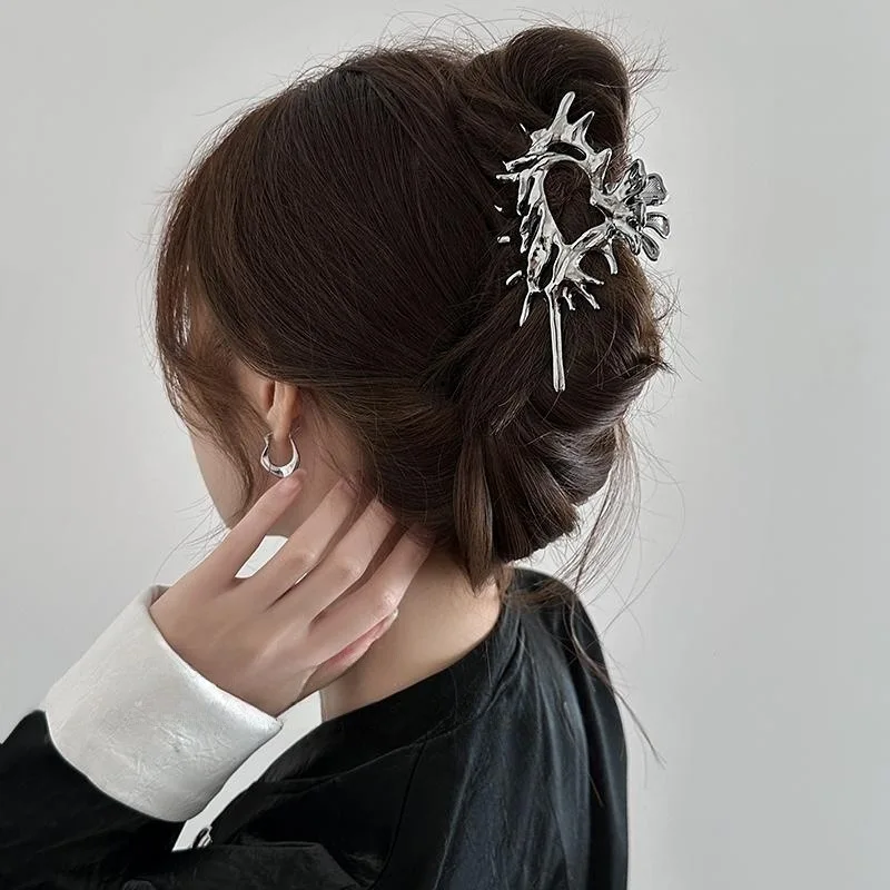 Exquisite Metal Large Claw Clip New Fashion Geometric Hair Claw Clip Barrettes Crabs Headwear For Women Girls Hair Accessories