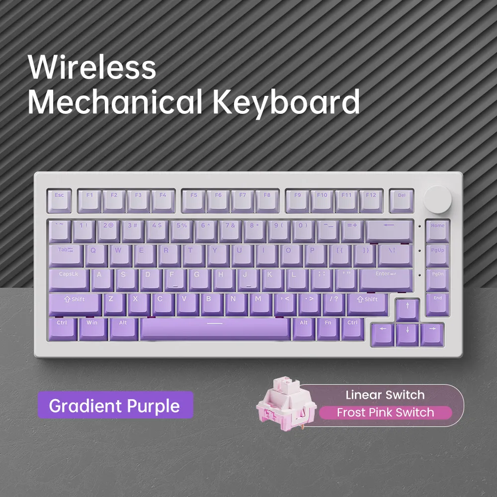 Akko 5075 V3 75% mechanisch toetsenbord 8000/10000 mAh 2,4 GHz Draadloos/bekabeld Type-C/BT 5.0 Hot Swap RGB-pakking voor gaming typen - afbeelding 1