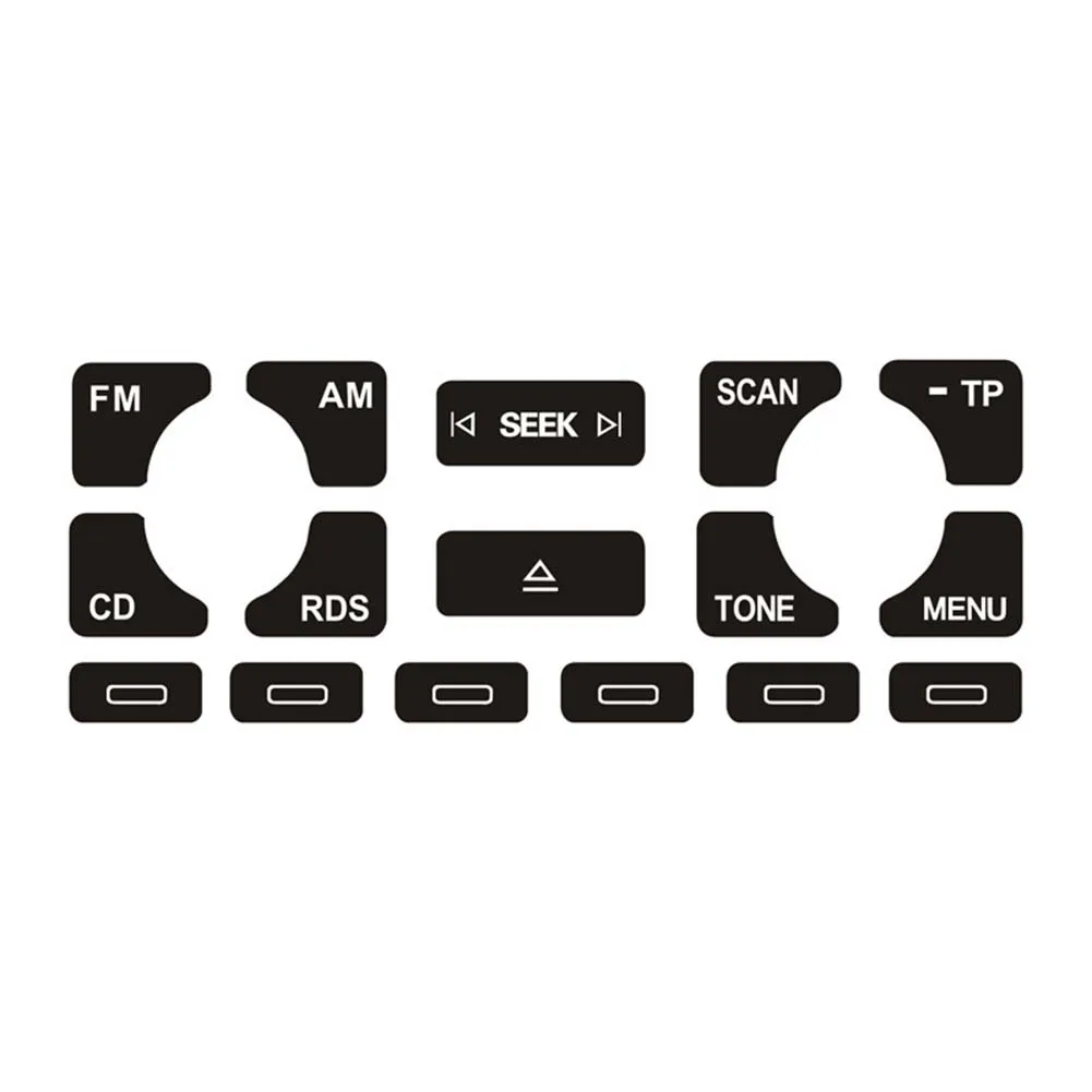 Rádio Clima Farol Interruptor Decalque Adesivos, Reparação Botão, Botão Desgastado, A3 8P, 2004, 05, 06, 07, 08, Acessórios Interior