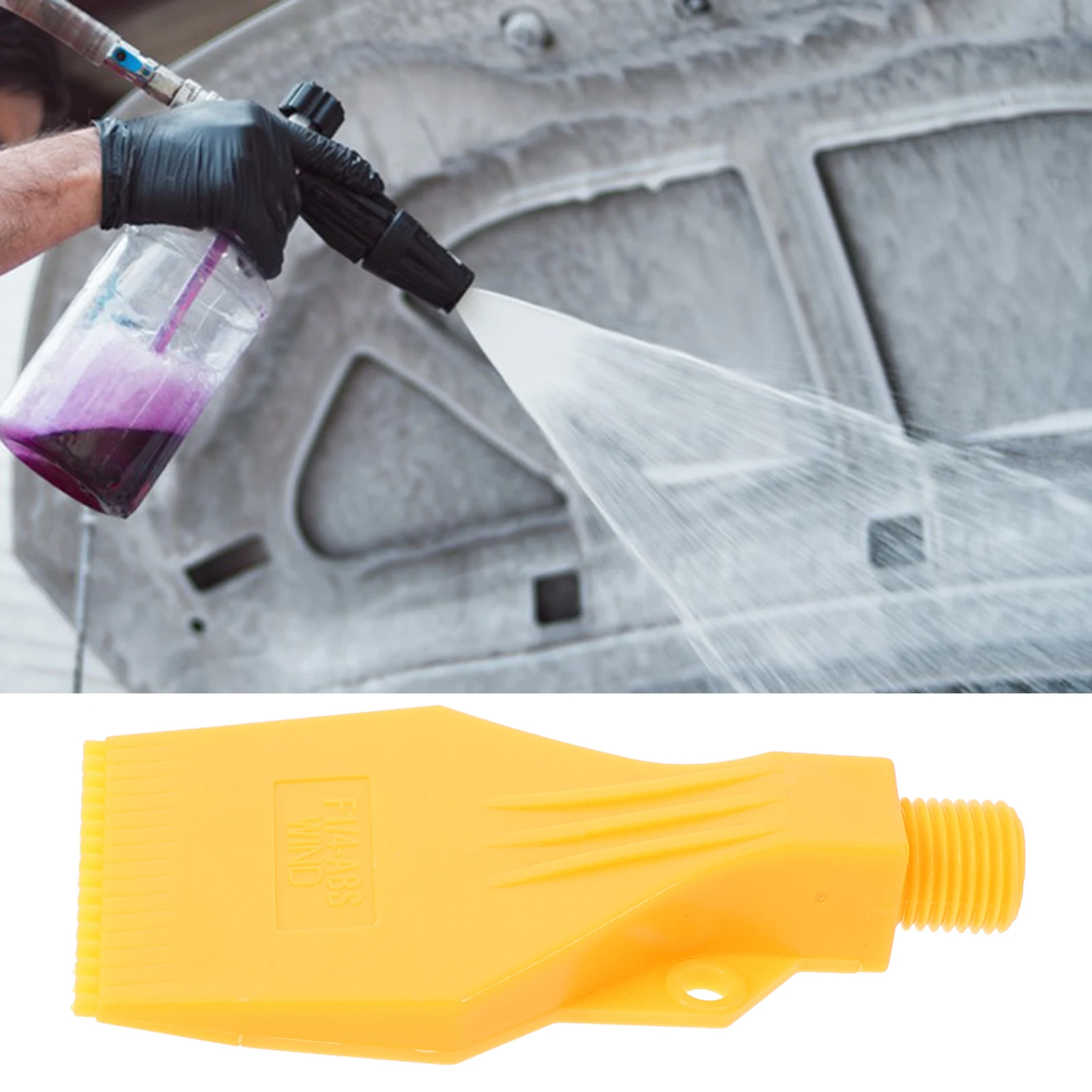 

Wi Type Abs 2 Holes Yellow Blower Nozzle High Airflow Cleaning Drying Tool Air Compressor Accessory