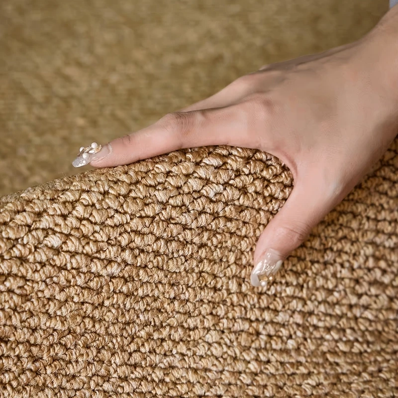 Large Size Oval Woven Rug Natural Modern Style Carpet Minimalist Floor Mat for Bedroom Living Room Sofa Side Home Decoration