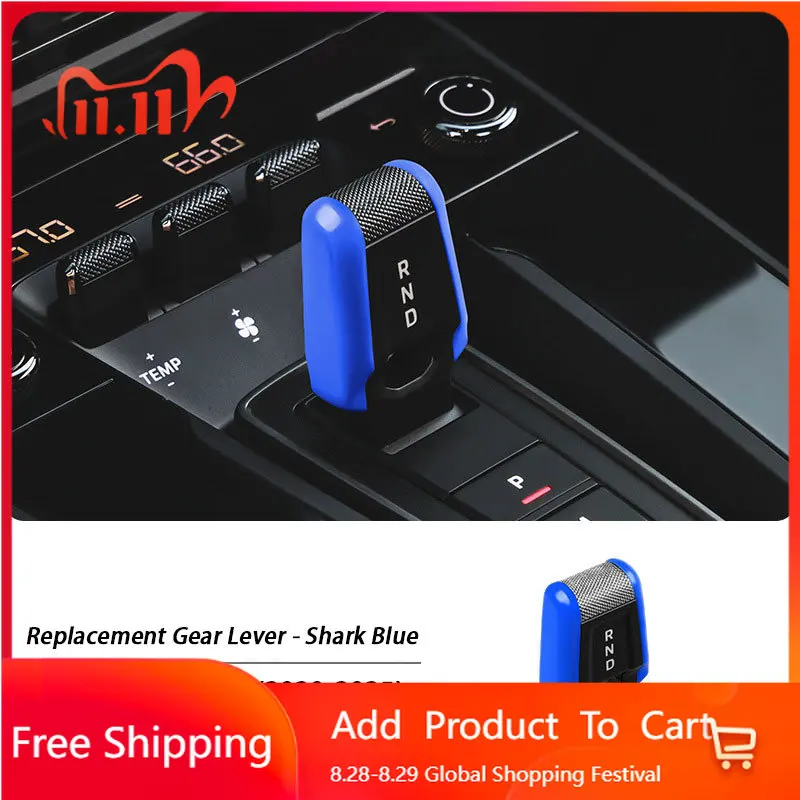 

Внутренние наклейки для Porsche 911 992 2020 2021 2022 2023 2024, ручка переключения передач из углеродного волокна, сменная накладка, мод