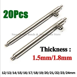 20pcs Watch Band Spring Pins 1.5mm 1.8mm Thickness Metal Quick Release Spring Bars Diameter Link Pins for 12/14/16/18/20/22/24mm