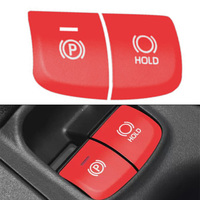 Car Button Trim Gear Parts Red Trim Waterproof Button Frame Function Aluminium Alloy Brand New Premium ABS 2PCS