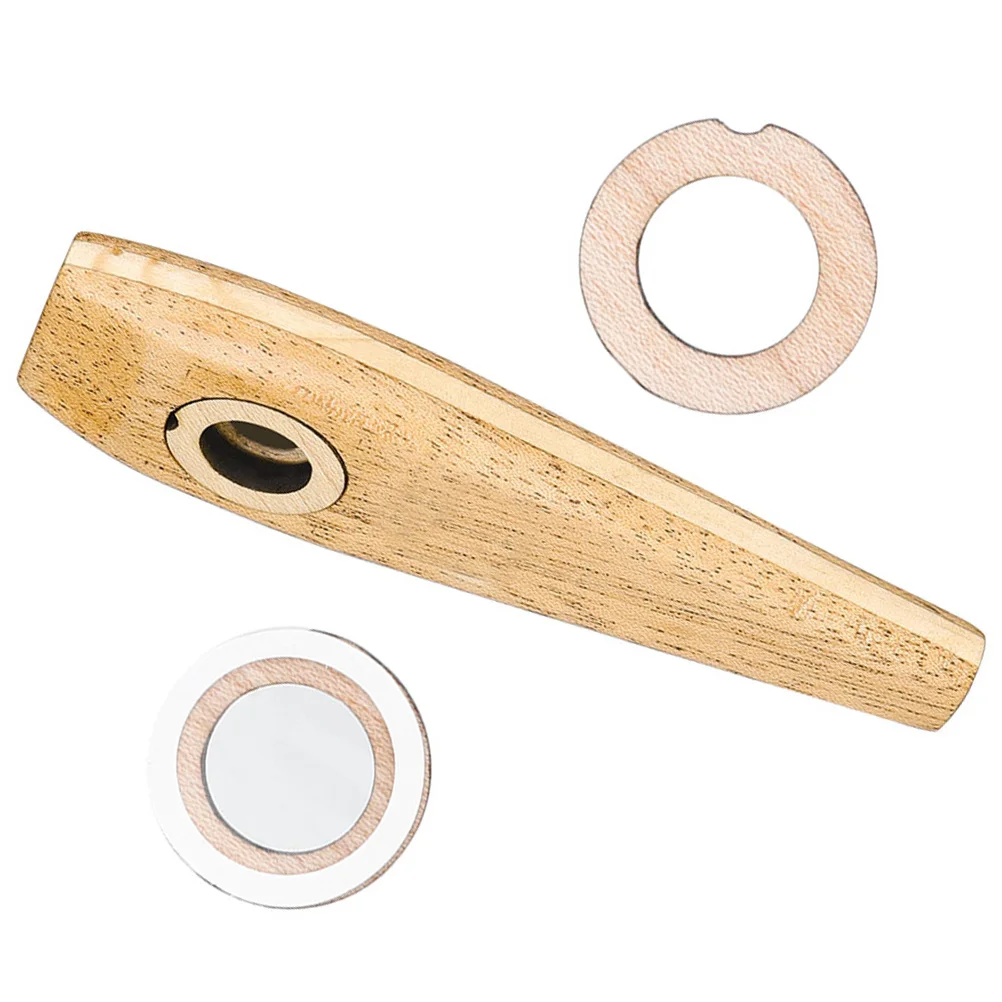 

Wooden Flute Kazoos Musical Instrument Kids' Instruments Solid Portable for Accompaniment Child