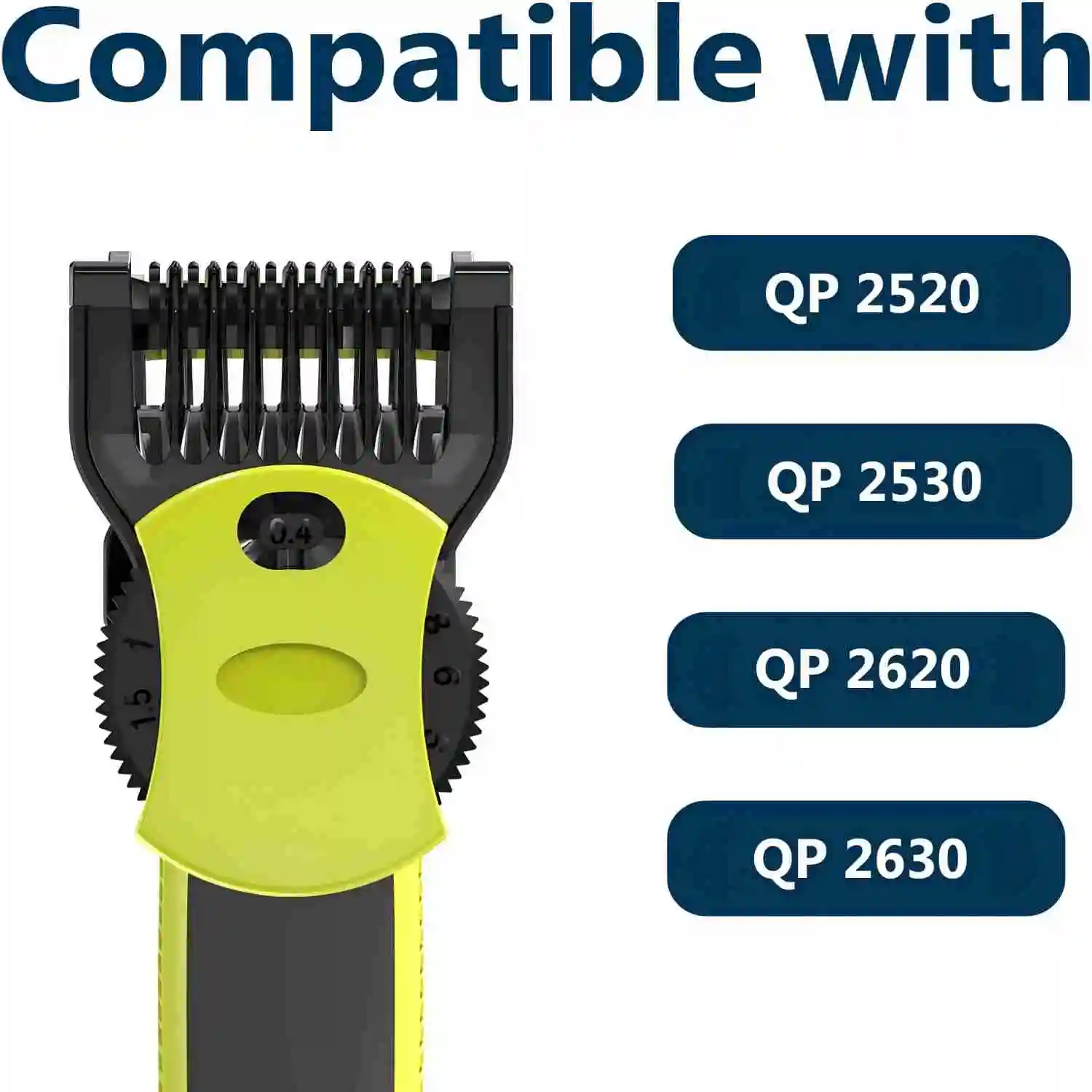 مشط دليل قابل للتعديل بطول 14 من Brangdy مناسب لشفرة واحدة QP2520 QP2530 QP2620 QP2630 QP2724 QP2834 مرفق أداة تهذيب اللحية