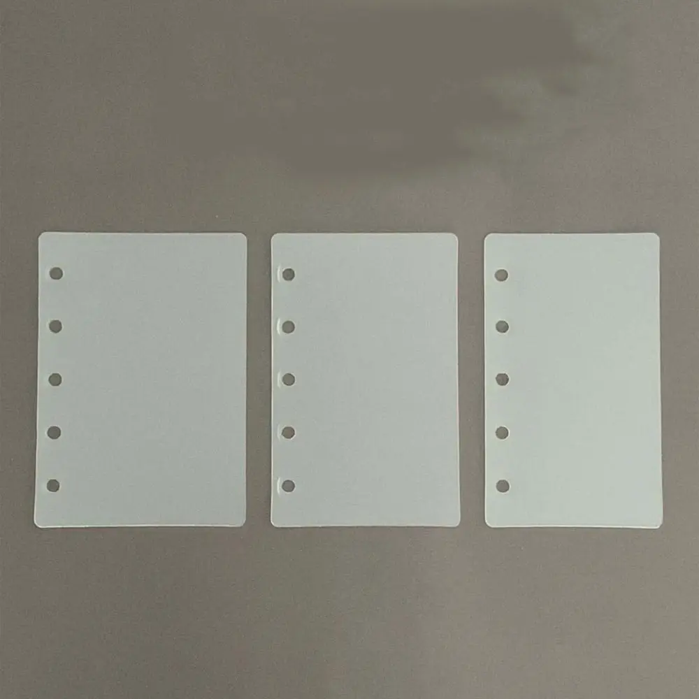 10 stücke Transparent Lose-Blatt Notebook Nachfüllen Papier M5 A8 5-loch Spirale Binder Teiler Seite Separator spirale Binder Ordner PP