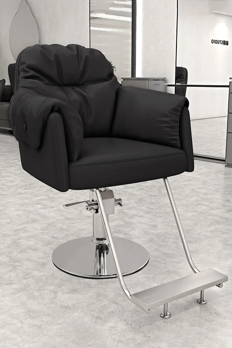 Swivel Lift Barber Chair Perm Shave Professional Hairdressing Barber Chair Swivel Lift Silla De Barbería Salon Furniture KMBC