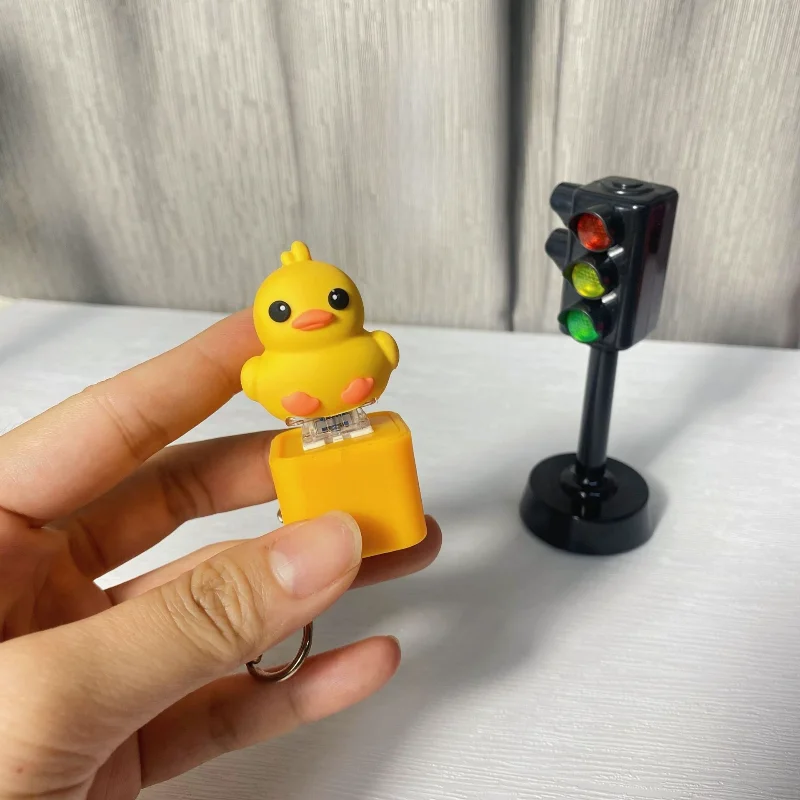 오리 키보드 키캡 퀼키 덕 피젯 토이 감각 장난감 스트레스 해소 키캡 키보드 클릭커 여성 남성용 1개