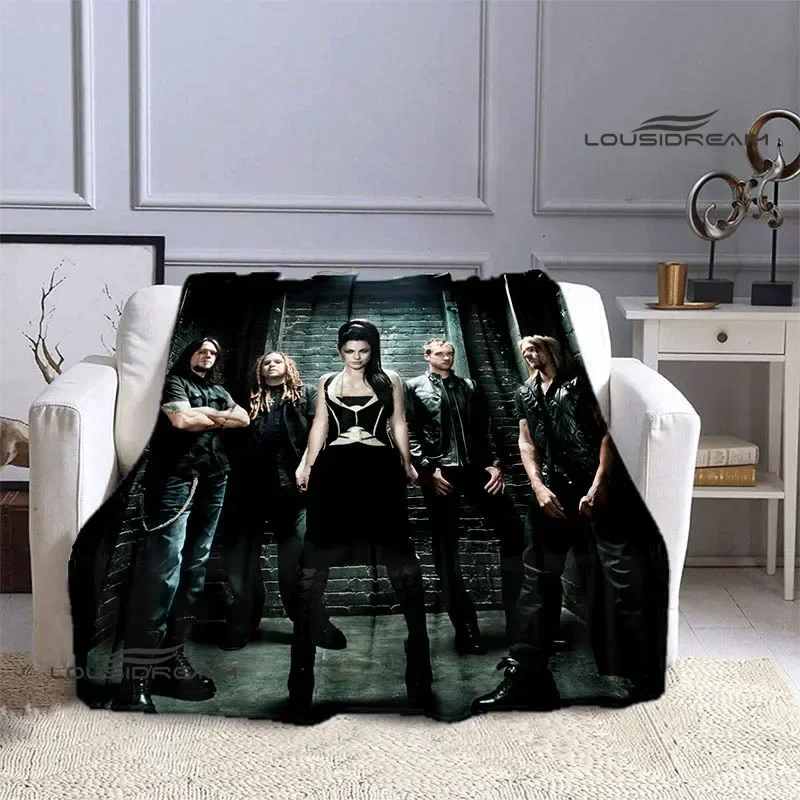 EvaneScence Band Retro Printed Blanket Fashion Warm Blankets Flannel Blanket Bed Linings Home Travel Blankets Birthday Gift