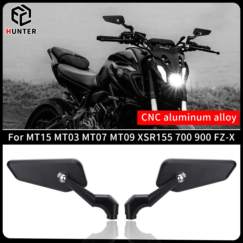 For YAMAHA MT15 MT03 MT07 MT09 XSR155 XSR700 XSR900 FZ09 CNC Aluminum Motorcycle Rear View Mirrors Handlebar Side Mirrors