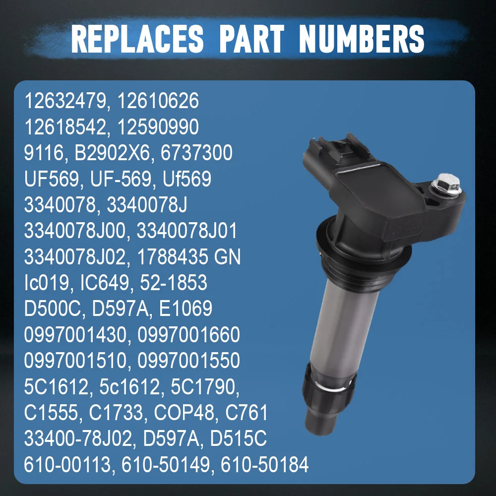 

For Buick GMC Acadia Terrain Cadillac Chevy Equinox Pontiac G6 G8 Saturn Ignition Coil 12590990 12618542 12610626 UF569 12632479