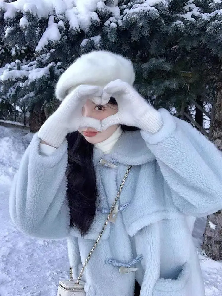 

Lamb Wool Jacket Winter Outerwear Woman Jackets Collection Jacquard Weave Japanese Style Jaqueta Brazilian Jogger Athletic Girls