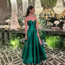Graceful Women's A Line Evening Dresses Customized Sweetheart Prom Gowns Backless Sleeveless Formal Party Vestidos Para Mujer