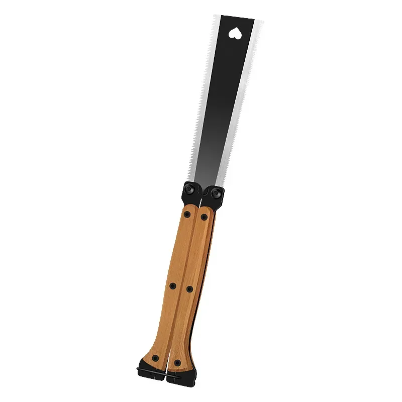 Portable Folding Hand Saw Double Sided Teeth Compact Butterfly Design for Outdoor Camping Woodworking Pruning