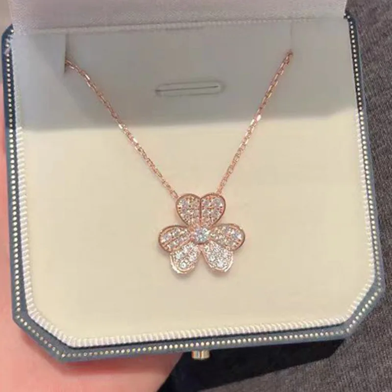 قلادة البرسيم الماسية الكاملة للنساء، قلادة السماء المرصعة بالنجوم متعددة الاستخدامات، سلسلة الترقوة