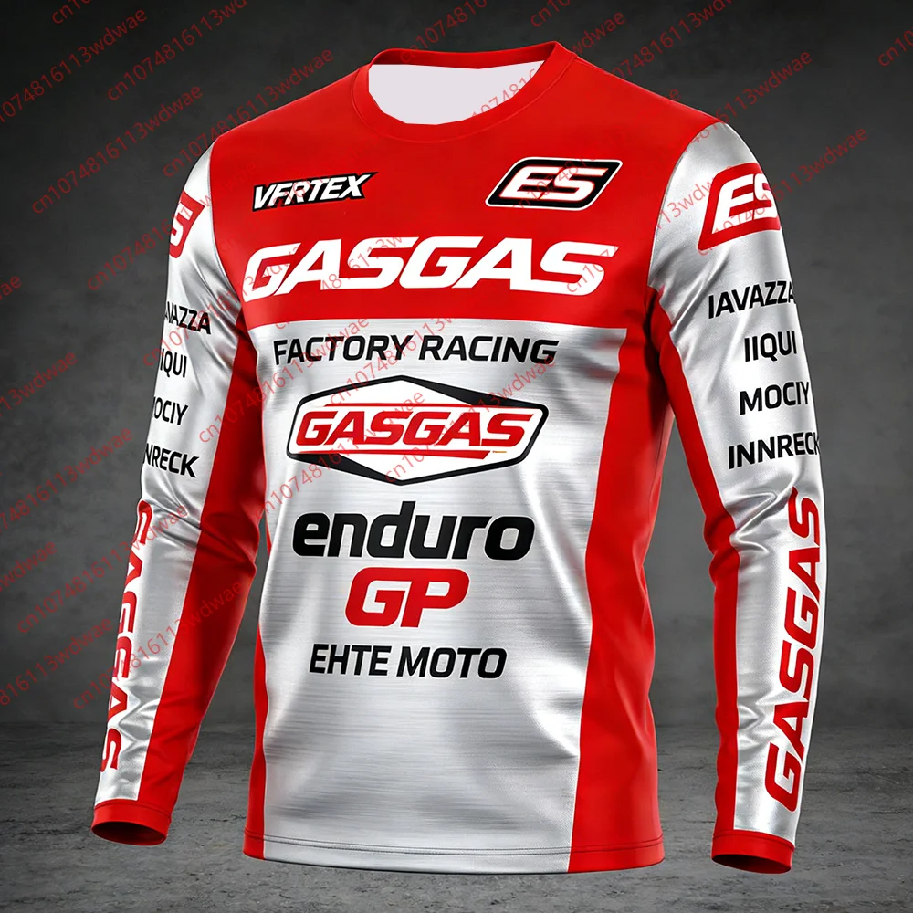 GASGAS Factory Racing Enduro GP Motocross Jersey Quick Drying Breathable Man Long Sleeve MX Dirt Bike Top Motorcycle riding suit