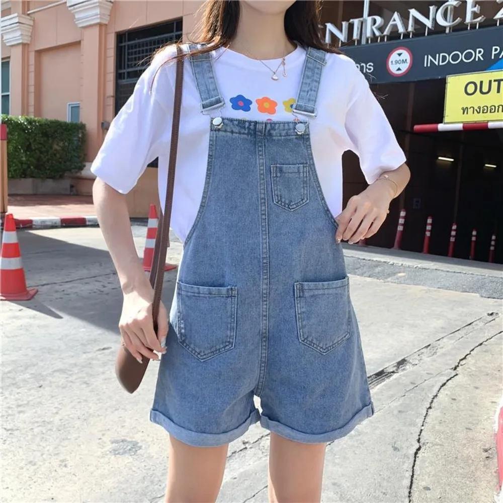 Woman Clothing，Denim Suspender Shorts，Women's Casual Adjustable Shoulder Strap，Invisible Open Crotch Outdoor Sex，Summer Jeans