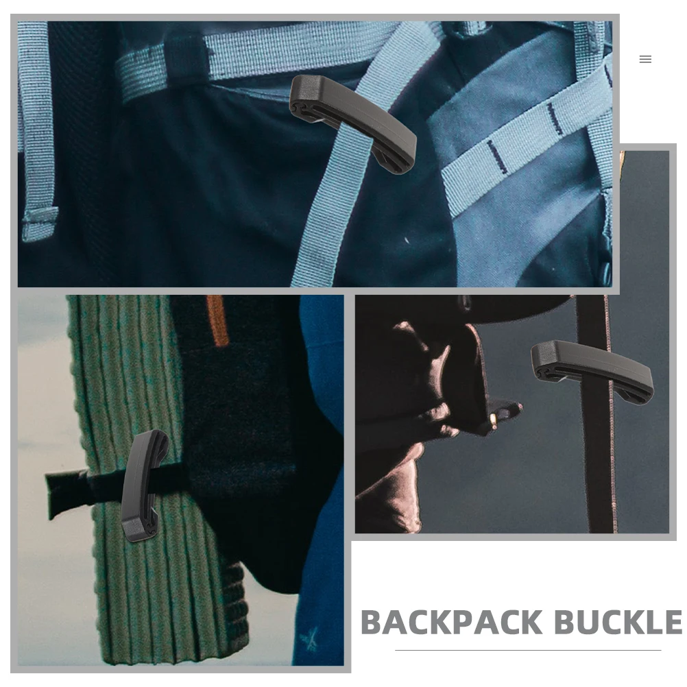 

2 Pcs Strap Mountaineering Backpack Clip Waist Belt Plastic Buckle Fixing Buckles