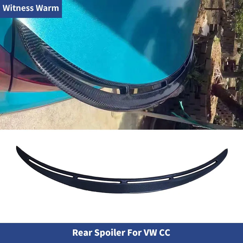 for Volkswagen Car Cc Lip Spoiler 2009-2017 Rear Wings Trunk Lip Spoiler High Quality Carbon Fiber Material Car Styling