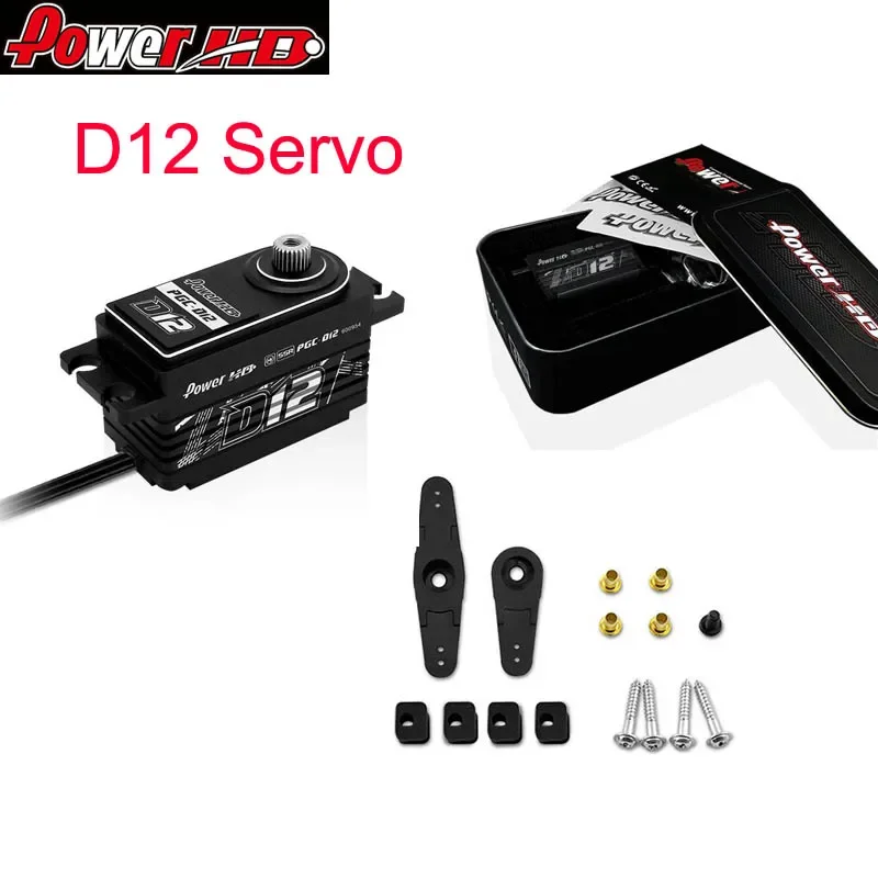 

Original Power HD D12 HV Coreless Servo 6.0-7.4v 12.5kg 0.059sec Steering Gear for 1/10 Electric Drift Vehicle RC Racing Car