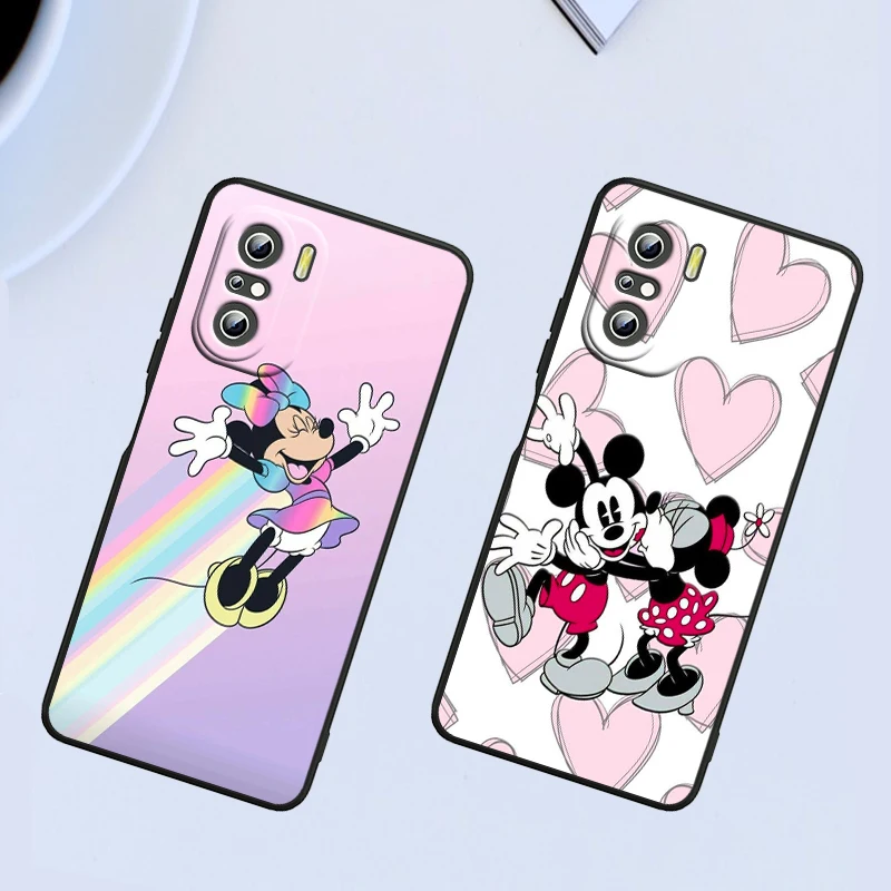 Disney Lovely Mickey Mouse For Xiaomi Redmi Note 12 11E 11S 11 11T 10 10S 9 9T 9S 8 8T Pro Plus 4G 5G Black Phone Case