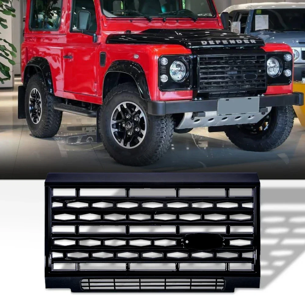 

truck part auto parts exterior accessories abs plastic black grill front bumper grill pirrilla fit for land rover defender