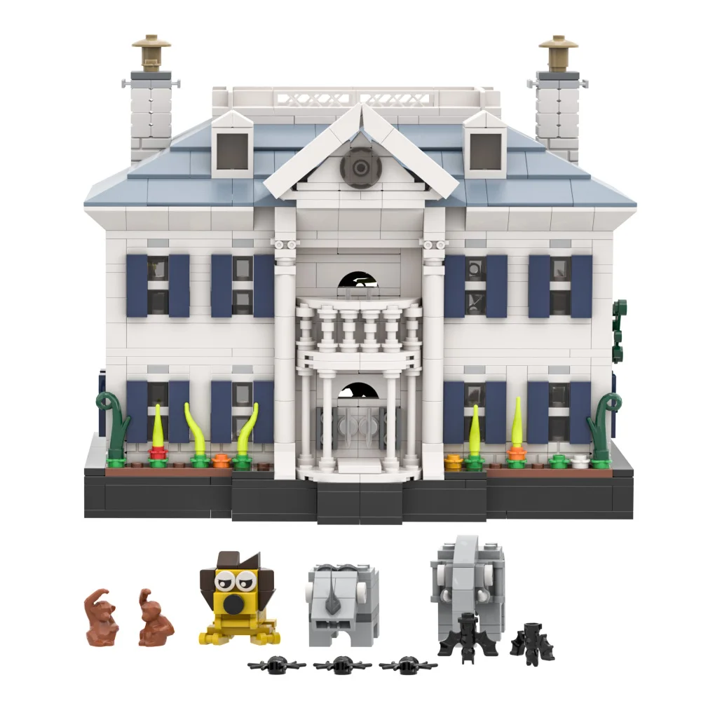 Gobricks MOC Jumanji jeu de société maison briques modèle 1995 Jumanji jeu de société grenier scène blocs de construction vue sur la rue jouets cadeau