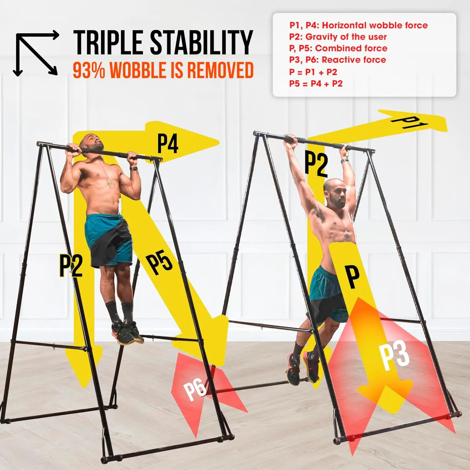 TRINH Foldable Pull Up Bar Stable Gymnastics Equipment Portable Aerial Yoga Stand Durable Frame For Hammock Chair, Therapy Senso