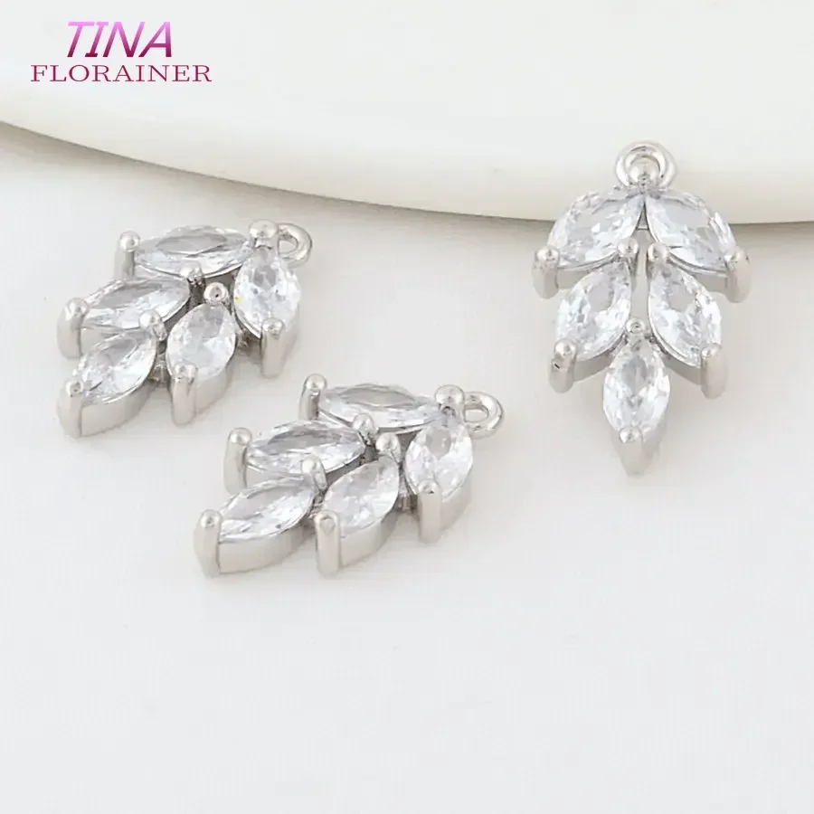 14K Gold Color Brass 10*18MM Leaf Leaves Charms Pendants Necklace Earrings Jewelry Making Supplies Accessories