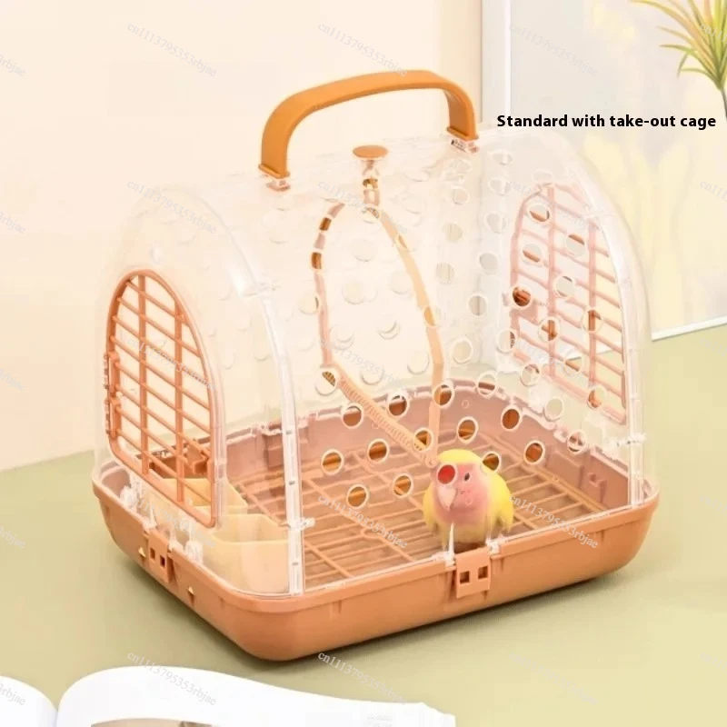 Multifunctional Bird Travel Bag Shoulder Carrier Cage for Parrot Outdoor Walking Cockatiel Budgie
