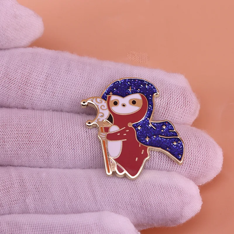 Mage Sloth Demon Enamel Pins Game Dungeons and Dragons Lapel Badge Brooch Decoration Jewelry