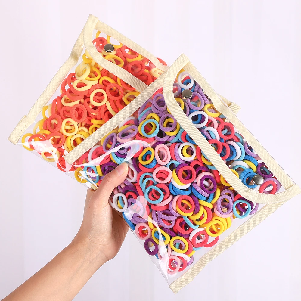 Kids Elastic Hair Bands - Assorted Set 6