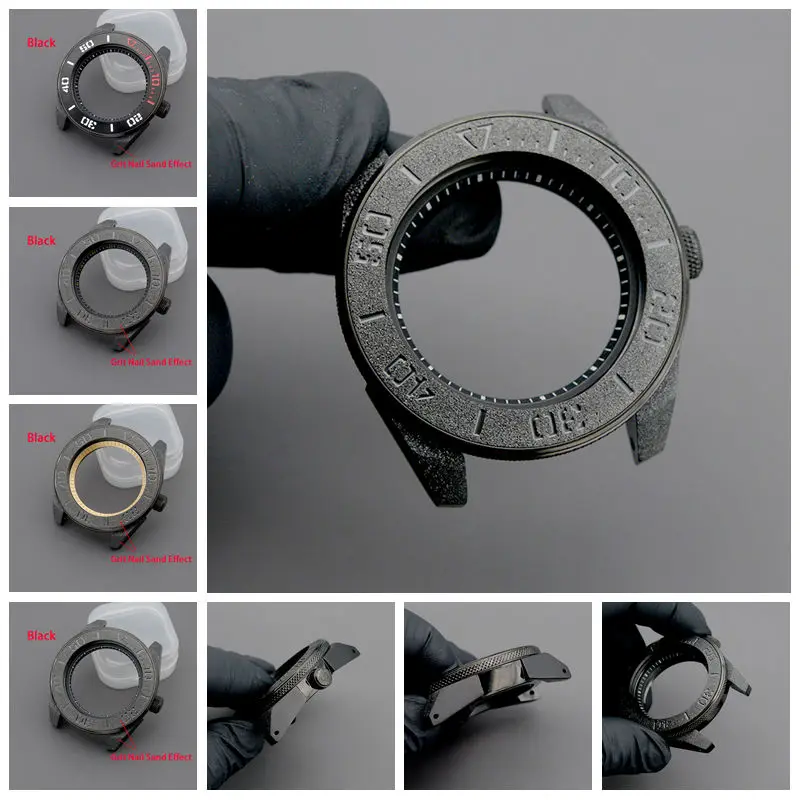 mod-samurai-black-watch-case-grit-nail-sand-effect-desgin-samurai-prospex-srpb55k1-fit-japan-4r35-4r36-nh35-nh36-7s-nh34
